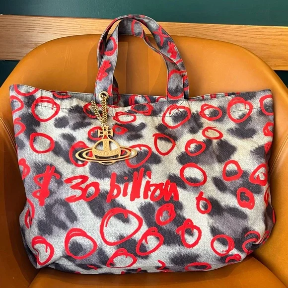 Vivienne Westwood large tote bag with a big logo ORB drop